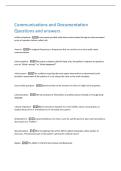 Communications and Documentation  Questions and answers 