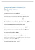 Communications and Documentation  Questions and answers