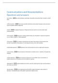 Communications and Documentations  Questions and answers 
