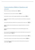 Communications Midterm Questions and  answers 