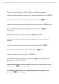Communications Questions and answers 
