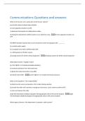 Communications Questions and answers 