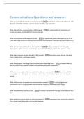 Communications Questions and answers 