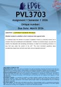 PVL3703 Assignment 1 &lpar;ANSWERS&rpar; Semester 1 2026 - DISTINCTION GUARANTEED