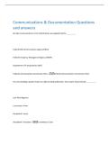 Communications & Documentation Questions  and answers 