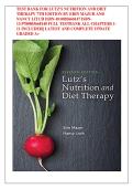 Test Bank&colon; Lutz's Nutrition and Diet Therapy&comma; 7th Edition by Erin E&period; Mazur - Chapters 1-24&comma; 9780803668140 &vert; Rationals Included