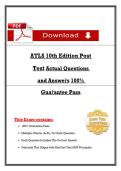 ATLS 10th Edition Post-Test Actual Questions & Verified Answers &lpar;2025&sol;2026&rpar; &ndash; Exam-Focused Review