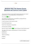 BIOS242 WK5 The Immune System  Questions and Answers Latest Update