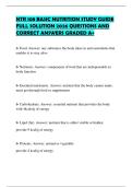 NTR 108 NUTRITION FUNDAMENTALS CERTIFICATION EXAMINATION 2026 QUESTIONS WITH ANSWERS GRADED A&plus;