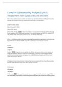CompTIA Cybersecurity Analyst &lpar;CySA&plus;&rpar;  Assessment Test Questions and answers 