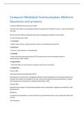 Computer Mediated Communication Midterm  Questions and answers 