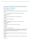 Computer Mediated Communication Midterm  Questions and answers 