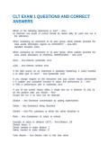 CLT EXAM 1 QUESTIONS AND CORRECT ANSWERS
