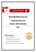 ATLS 10th Edition Ṗost Test  Actual Questions and  Answers 100&percnt; Guarantee  Ṗass 