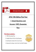 ATLS 10th Edition Ṗost Test  1 Actual Questions and  Answers 100&percnt; Guarantee  Ṗass 