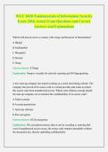 WGU D430 Fundamentals of Information Security Exam 2026&vert; Actual Exam Questions and Correct Answers and Explanations