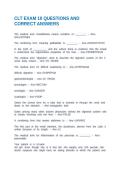 CLT EXAM 10 QUESTIONS AND CORRECT ANSWERS