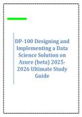 DP-100 Designing and Implementing a Data Science