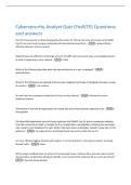 Cybersecurity Analyst Quiz &lpar;FedVTE&rpar; Questions  and answers 