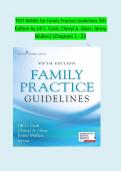 TEST BANKS For Family Practice Guidelines 5th Edition by Jill C&period; Cash&semi; Cheryl A&period; Glass&semi; &lrm;Jenny Mullen&vert;&vert;Chapters 1 - 23