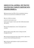 NURS 329 PRACTICE SOLUTION SET 2026 QUESTIONS WITH SOLUTIONS GRADED A&plus;
