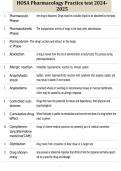 HOSA Pharmacology Practice test 2024- 2025