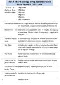 HOSA Pharmacology Drug Administration Exam Practice 2025-2026