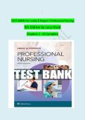 TEST BANK For Leddy & Pepper&rsquo;s Professional Nursing 9th Edition by Lucy Hood Chapters 1 - 22 Complete  