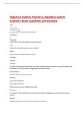 Digestive System Anatomy&comma; Digestive system  anatomy Exam questions and answers 