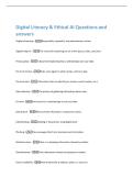 Digital Literacy & Ethical AI Questions and  answers 
