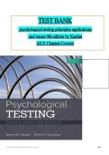 Test Bank &ndash; Psychological Testing&colon; Principles&comma; Applications&comma; and Issues 9th Edition &vert; Kaplan & Saccuzzo &vert; Latest Update 2026 &vert; Graded A&plus; Exam Prep