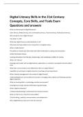 Digital Literacy Skills in the 21st Century&colon;  Concepts&comma; Core Skills&comma; and Tools Exam  Questions and answers 