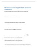 Educational Technology Midterm Questions  and answers 