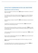 EFFECTIVE COMMUNICATION 205 MIDTERM  Questions and answers 
