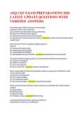 ASQ CQT EXAM PREPARATIONS 2026 LATEST UPDATE QUESTIONS WITH VERIFIED ANSWERS 