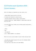 ECA Practice exam Questions With Correct Answers