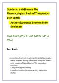 Goodman & Gilman Pharmacology Nursing Study Guide &plus; MCQ Practice Test Bank &lpar;14th Edition&rpar;