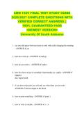 CMN 152V FINAL TEST STUDY GUIDE  2026&sol;2027 COMPLETE QUESTIONS WITH  VERIFIED CORRECT ANSWERS &vert;&vert;  100&percnt; GUARANTEED PASS  <NEWEST VERSION>  University Of South Alabama 