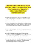 CMN 150V FINAL TEST STUDY GUIDE  2026&sol;2027 COMPLETE QUESTIONS WITH  VERIFIED CORRECT ANSWERS &vert;&vert;  100&percnt; GUARANTEED PASS  <NEWEST VERSION> 