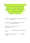 AAMI Chemistry for Embalmers FINAL  TEST STUDY GUIDE 2026&sol;2027  COMPLETE QUESTIONS WITH  VERIFIED CORRECT ANSWERS &vert;&vert;  100&percnt; GUARANTEED PASS  <NEWEST VERSION> 
