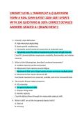 CROSSFIT LEVEL 1 TRAINER &lpar;CF-L1&rpar; QUESTIONS  FORM A REAL EXAM LATEST 2026-2027 UPDATE  WITH 100 QUESTIONS & 100&percnt; CORRECT DETAILED  ANSWERS GRADED A&plus; &lpar;BRAND NEW&excl;&excl;&rpar; 