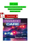 Test Bank &ndash; Paramedic Care&colon; Principles & Practice 6th Edition Volume 4&colon; Trauma Emergencies &vert; Bledsoe &vert; Latest Update 2026 &vert; Graded A&plus; Exam Prep