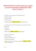 NR 283 PATHO Newest 2026 Actual Exam Complete Accurate Exam Questions with Detailed Verified Answers Graded A&plus;