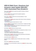 HESI A2 Math Exam &vert; Questions And  Answers&vert; Latest Update 2026-2027  &vert;100&percnt; Guaranteed Pass &vert;Graded A&plus; 
