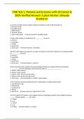 CMR Test 1&colon; Proteins and Enzymes with all Correct & 100&percnt; Verified Answers &vert;Latest Version &vert;Already Graded A&plus;