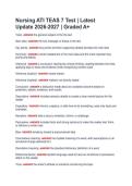Nursing ATI TEAS 7 Test &vert; Latest  Update 2026-2027 &vert; Graded A&plus; 