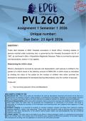 PVL2602 Assignment 1 &lpar;ANSWERS&rpar; Semester 1 2026 - DISTINCTION GUARANTEED