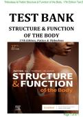 Thibodeau & Patton Structure & Function of the Body 17th Edition &ndash; Test Bank 2026 Updated &vert; 100&percnt; Correct Questions with Detailed Rationales Rated A&plus;