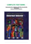 Test Bank for Understanding Abnormal Behavior&comma; 11th Edition by David Sue &vert; Latest Update 2026 &vert; 100&percnt; Guarantee Pass