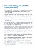 CLT- STUDY GUIDE QUESTIONS AND CORRECT ANSWERS